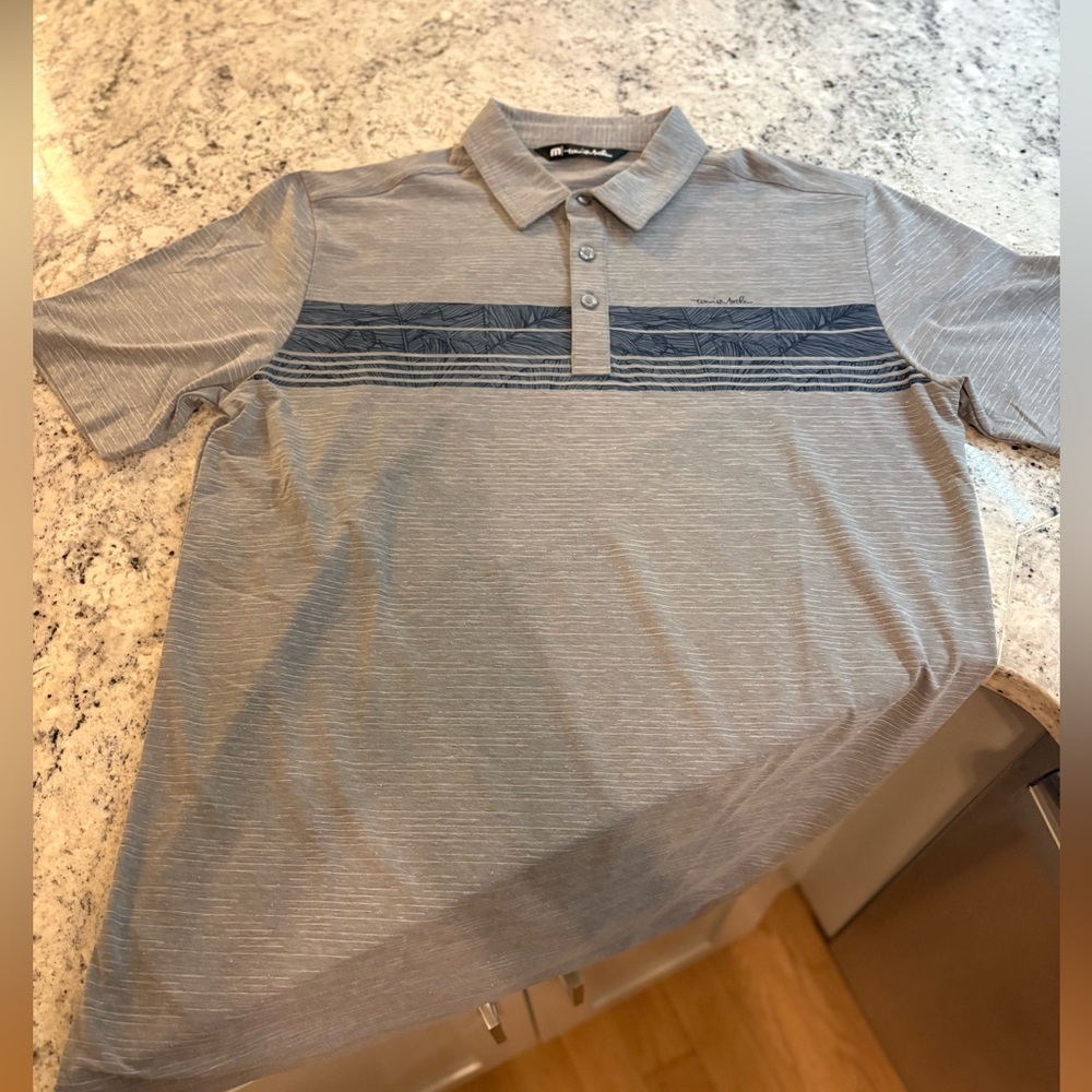 NWOT Travis Mathew Gray Polo Size Medium